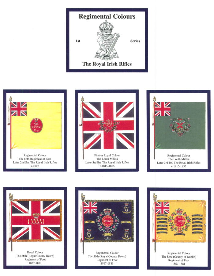 The Royal Irish Rifles 1st Series - 'Regimental Colours' Trade Card Set by David Hunter